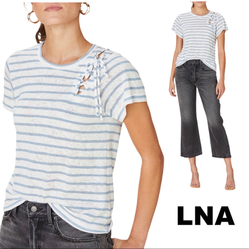 LNA WOMEN’S STRIPED VALLIS TEE